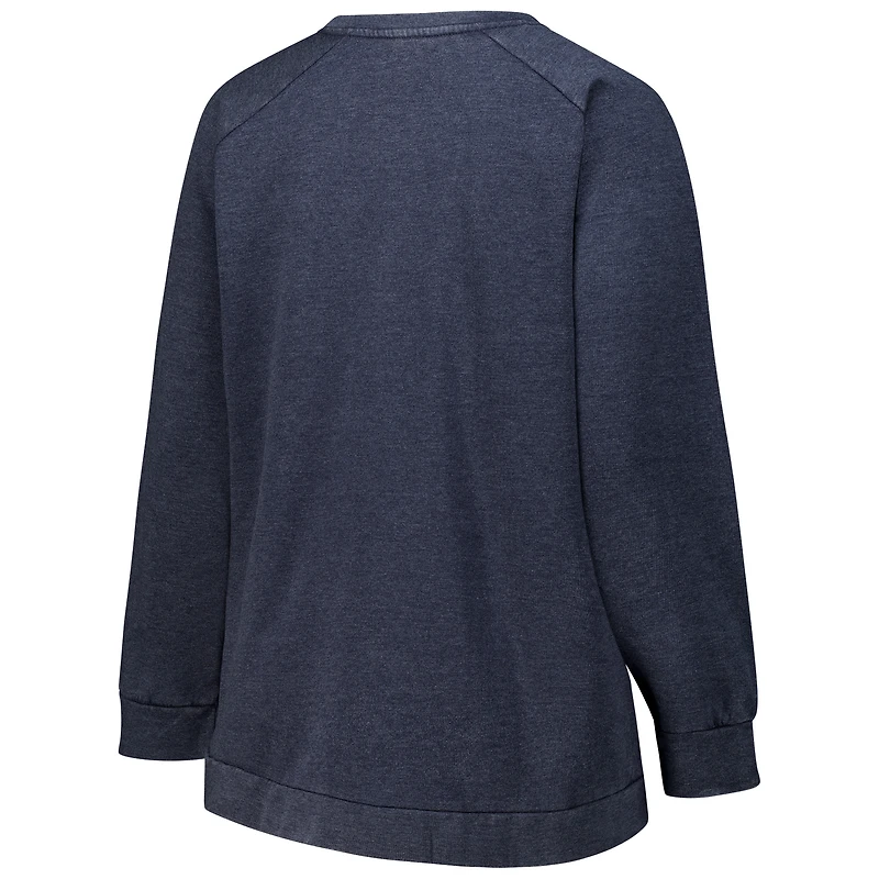 Women's Profile  Navy Chicago Bears Plus Acid Wash Raglan Sweatshirt