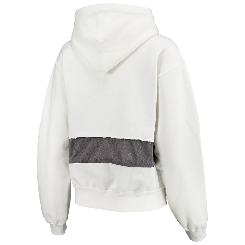 Refried Apparel pour femme Blanc Chicago Bears Sweat à capuche durable Crop Dolman