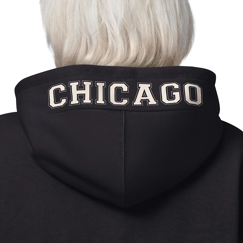 Sweat à capuche zippé noir pour femme des Chicago Bears, 4e essai