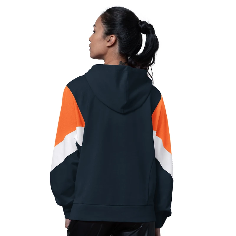 Sweat à capuche bleu marine Starter pour femme des Chicago Bears Scrimmage