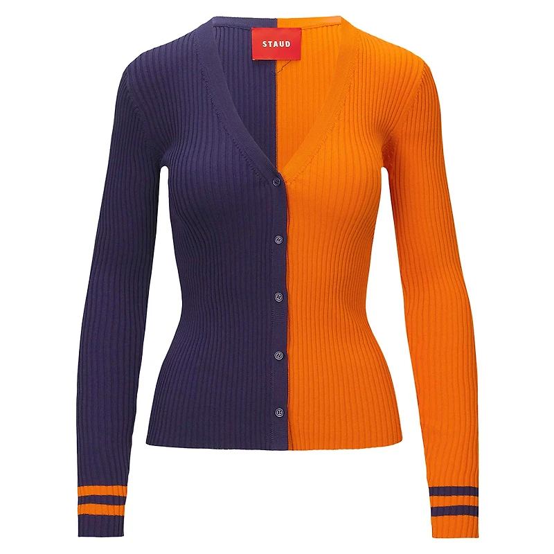 Pull cargo STAUD pour femmes, marine/orange, Chicago Bears