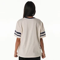 Women's The Wild Collective  Cream Chicago Bears Vintage Drop Shoulder Oversized Boyfriend T-Shirt