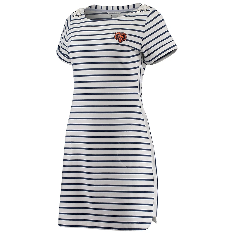 Robe rayée Jovanna Tri-Blend des Chicago Bears de Tommy Bahama pour femme, blanche