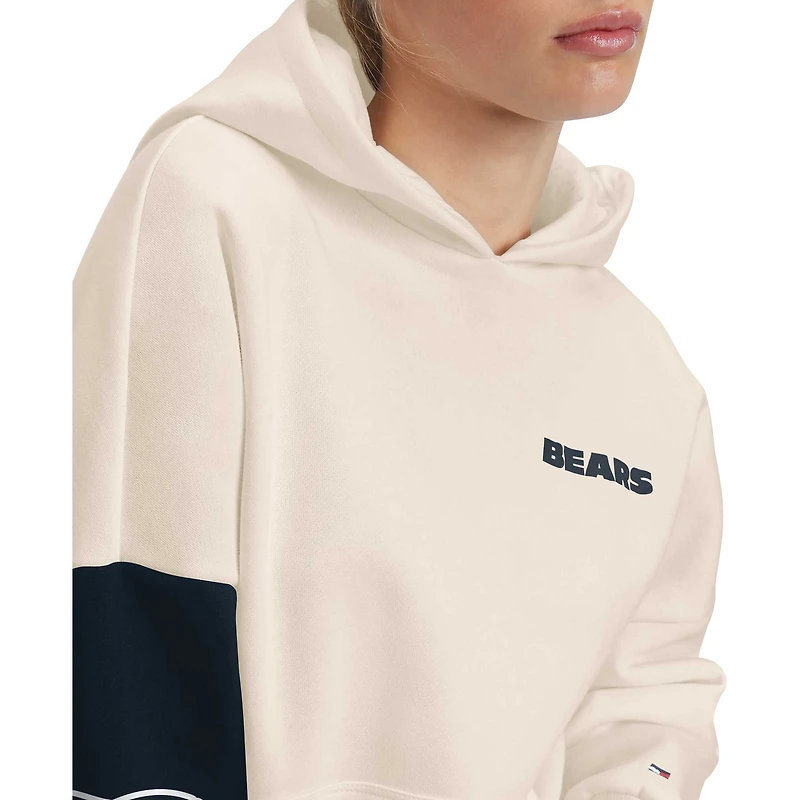 Women's Tommy Hilfiger Cream/Navy Chicago Bears Harriet Pullover Hoodie