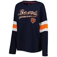 Women's Tommy Hilfiger Navy Chicago Bears Justine Long Sleeve Tunic T-Shirt