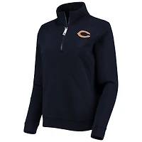 Women's Vineyard Vines Navy Chicago Bears Shep Shirt Quarter-Zip Sweatshirt