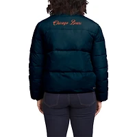 Doudoune courte réversible entièrement zippée bleu marine/blanc pour femme WEAR by Erin Andrews des Chicago Bears
