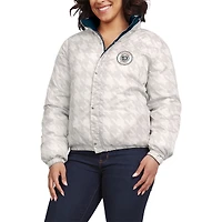 Doudoune courte réversible entièrement zippée bleu marine/blanc pour femme WEAR by Erin Andrews des Chicago Bears