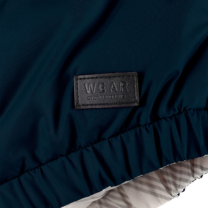 Doudoune courte réversible entièrement zippée bleu marine/blanc pour femme WEAR by Erin Andrews des Chicago Bears