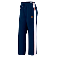 Women's WEAR by Erin Andrews Navy Chicago Bears Color-Block Straight Leg Pants