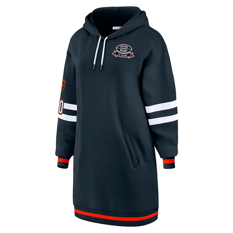 Robe à capuche bleu marine des Chicago Bears pour femme WEAR by Erin Andrews