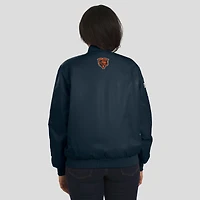 Women's WEAR by Erin Andrews Navy Chicago Bears Patch Full-Zip Bomber Jacket