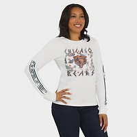 T-shirt blanc à manches longues et imprimé gaufré pour femme WEAR by Erin Andrews