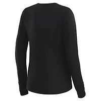 Women's WEAR by Erin Andrews x Gracie Hunt Black Chicago Bears Mesh Panel Long Sleeve T-Shirt