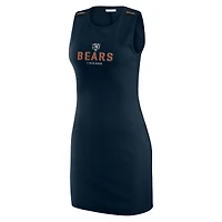 Women's WEAR by Erin Andrews x Gracie Hunt Navy Chicago Bears Ribbed Tank Dress