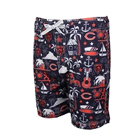 Maillot de bain Luau bleu marine des Chicago Bears Wes & Willy pour jeunes
