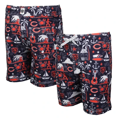 Maillot de bain Luau bleu marine des Chicago Bears Wes & Willy pour jeunes