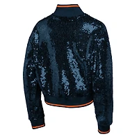 Veste à paillettes Glam Squad bleu marine pour jeune fille Outerstuff des Chicago Bears