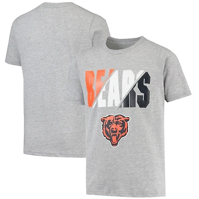 Youth Heathered Gray Chicago Bears Mean Streak - T-Shirt