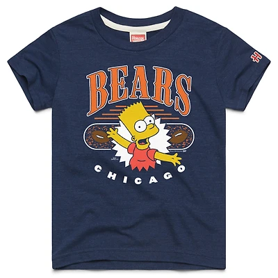 T-shirt bleu marine Tri-Blend Youth Homage x The Simpsons des Chicago Bears