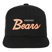 Casquette snapback Mitchell & Ness noire Chicago Bears crème pour jeune