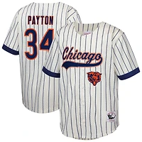 Maillot de baseball Mitchell & Ness Walter Payton Cream des Chicago Bears, joueur retraité, nom et numéro