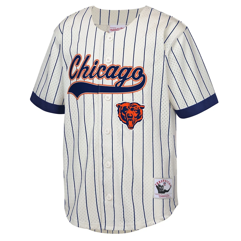 Youth Mitchell & Ness Walter Payton Cream Chicago Bears Retired Player Name Number Baseball Jersey