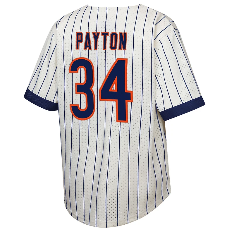 Youth Mitchell & Ness Walter Payton Cream Chicago Bears Retired Player Name Number Baseball Jersey