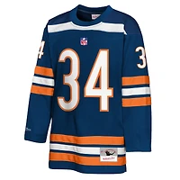 Maillot de hockey Mitchell & Ness Walter Payton bleu marine pour jeunes des Chicago Bears