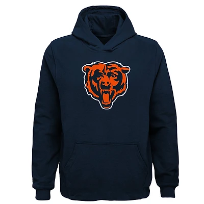 Sweat à capuche bleu marine avec logo de l'équipe des Chicago Bears pour jeunes