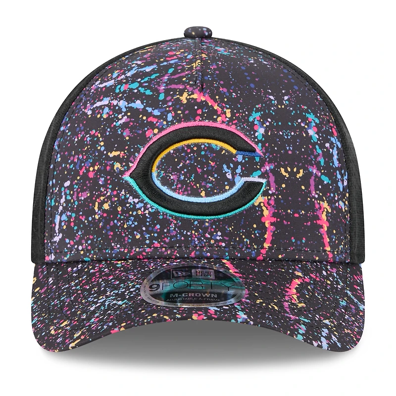 Youth New Era Black Chicago Bears 2025 NFL Crucial Catch 9FORTY Adjustable Hat