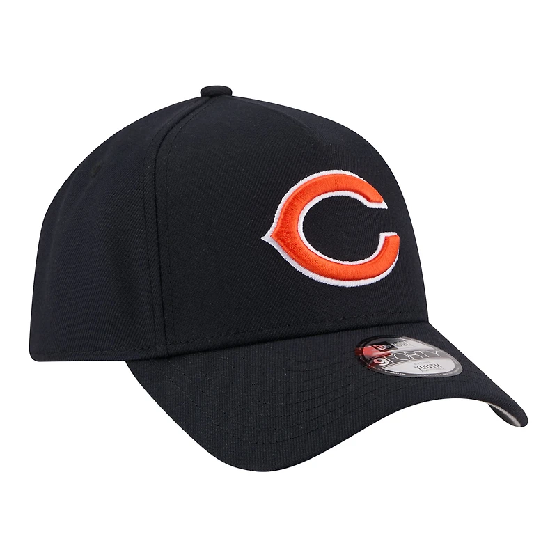 Casquette ajustable New Era Chicago Bears 9FORTY bleu marine pour jeunes