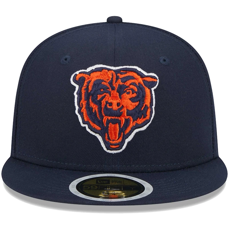 Youth New Era Navy Chicago Bears Main 59FIFTY Fitted Hat