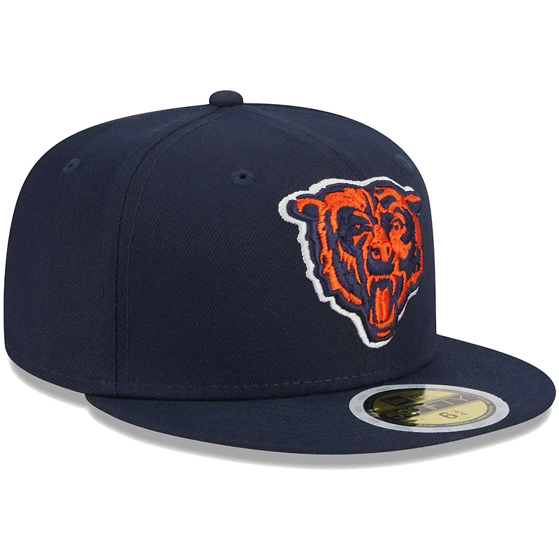 Casquette ajustée 59FIFTY Main des Chicago Bears New Era bleu marine pour jeune