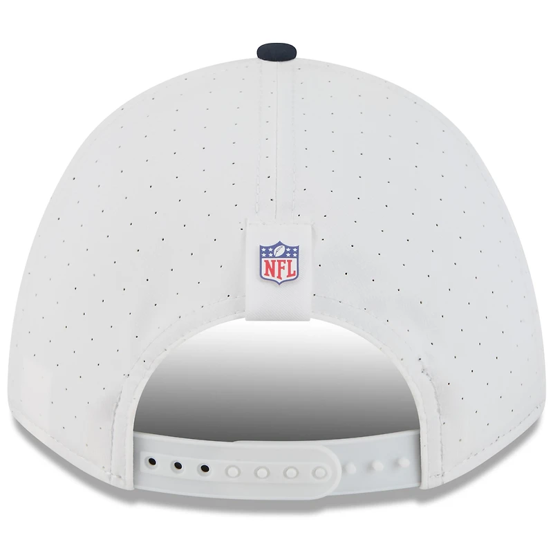 Youth New Era  White/Navy Chicago Bears 2025 NFL Training Camp A-Frame 9FORTY Adjustable Hat