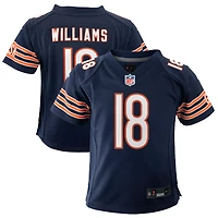 Maillot de match Nike Caleb Williams bleu marine des Chicago Bears pour jeune