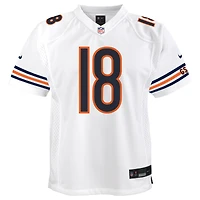 Maillot de match Nike Caleb Williams blanc des Chicago Bears pour jeune