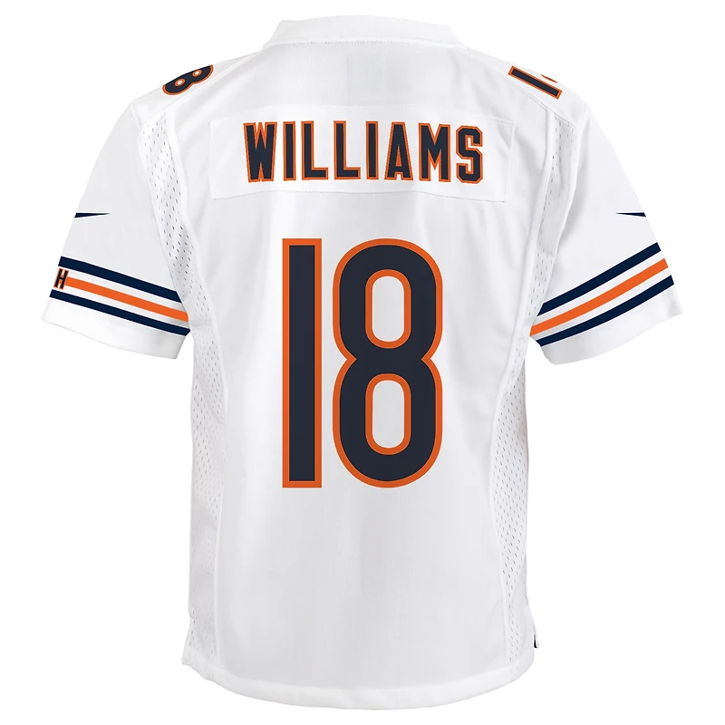Maillot de match Nike Caleb Williams blanc des Chicago Bears pour jeune