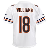 Maillot de match Nike Caleb Williams blanc des Chicago Bears pour jeune