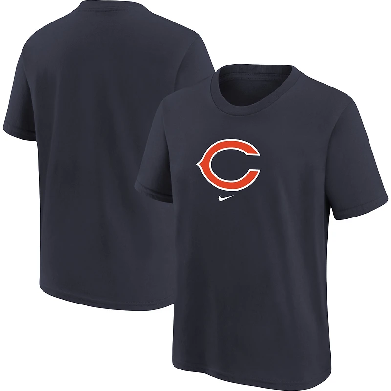 T-shirt Nike Chicago Bears Logo Wordmark pour jeune - bleu marine