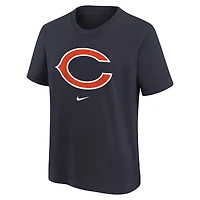 T-shirt Nike bleu marine avec logo principal des Chicago Bears pour jeune