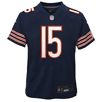 Maillot de match Nike Rome Odunze bleu marine des Chicago Bears pour jeunes