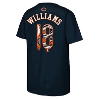 Youth Outerstuff Caleb Williams Navy Chicago Bears Mainliner Drip Player Name & Number T-Shirt