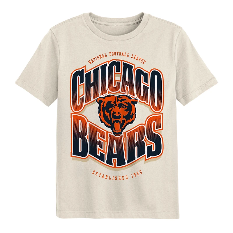 Youth Outerstuff Cream Chicago Bears Huddle T-Shirt