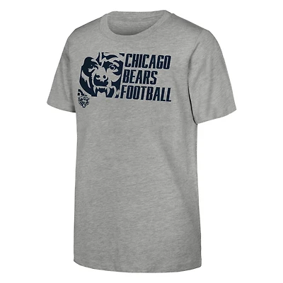 T-shirt d'après-match gris chiné des Chicago Bears pour jeunes Outerstuff