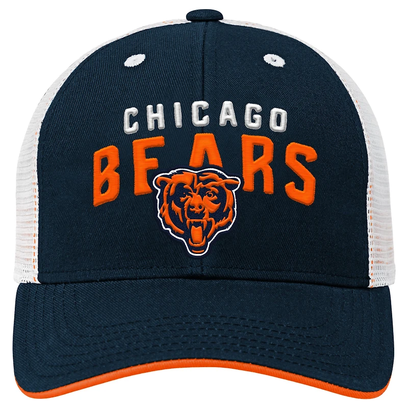 Youth Outerstuff Navy Chicago Bears Core Lockup Trucker Adjustable Hat