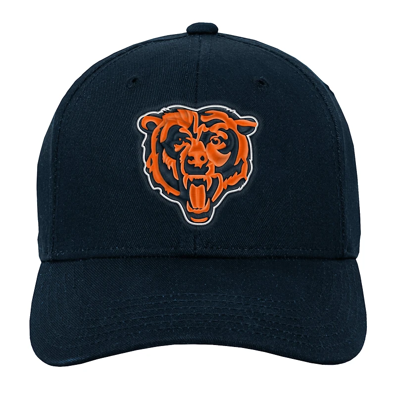 Youth Outerstuff Navy Chicago Bears Pre-Curved Snapback Hat