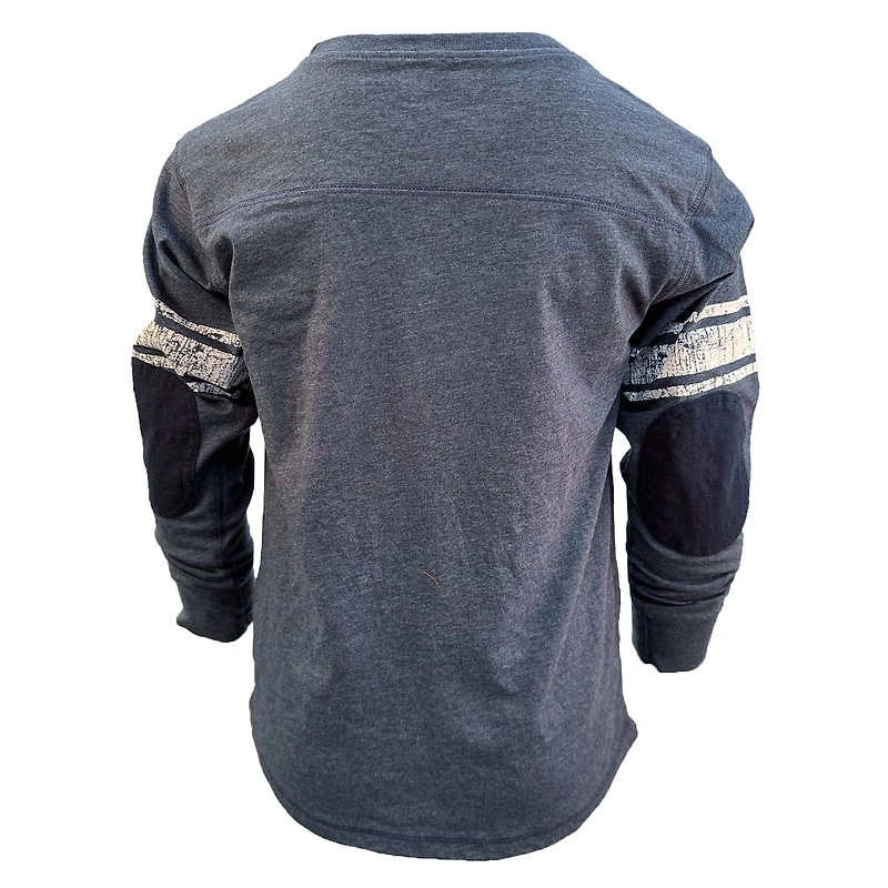 T-shirt de football à manches longues bleu marine pour jeunes, Wes & Willy, des Chicago Bears