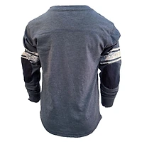 T-shirt de football à manches longues bleu marine pour jeunes, Wes & Willy, des Chicago Bears
