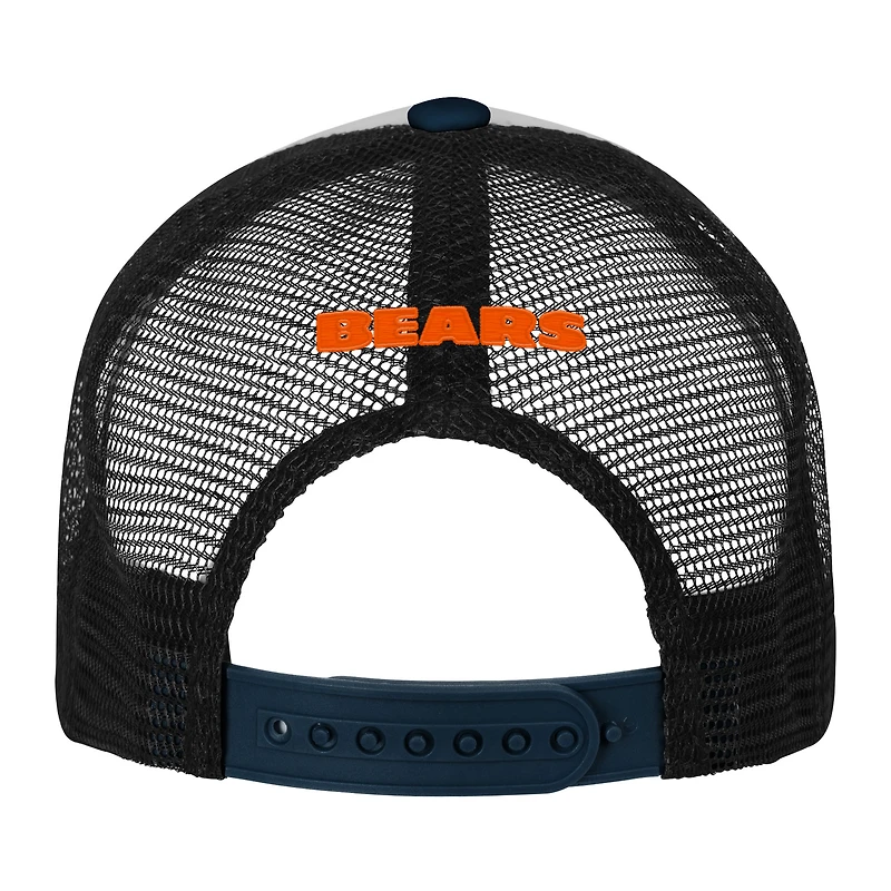 Casquette ajustable Chicago Bears Essentials blanche/bleu marine pour jeunes